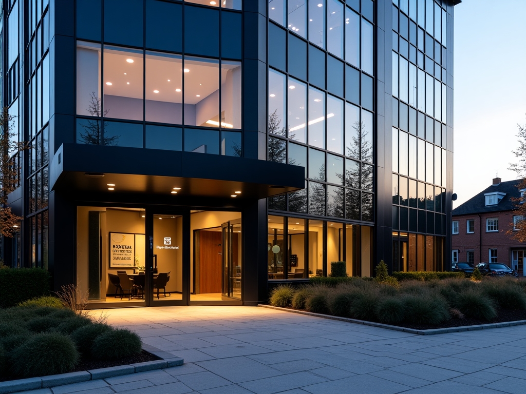 Modern office building housing Worktrack Solutions in Birmingham